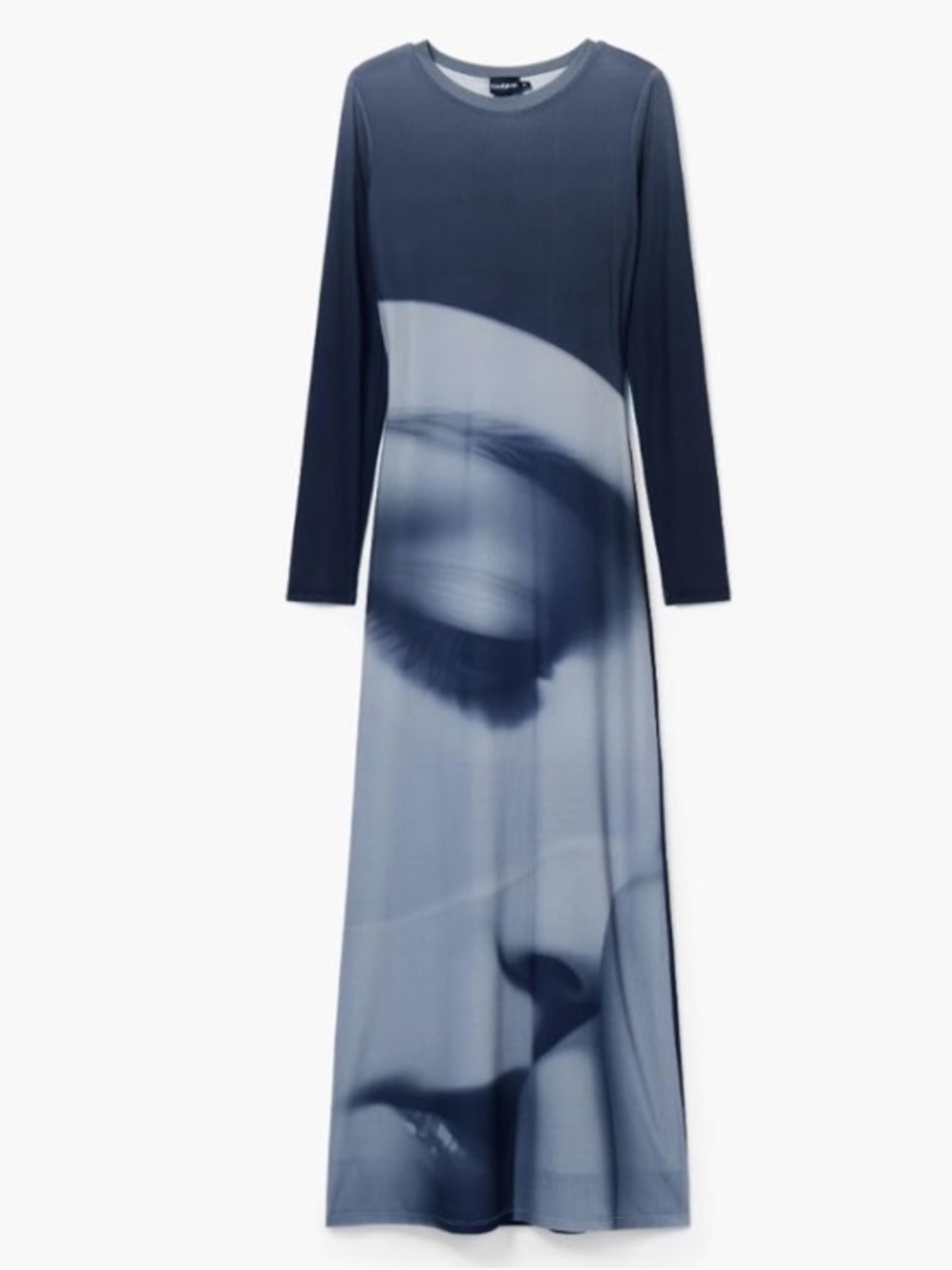 Desigual Orlando Portrait  Long-Sleeve Maxi Dress in  Black NWT Size XL